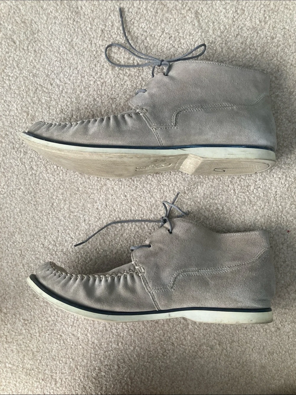 John Varvatos Taupe Suede Chukka Boots
